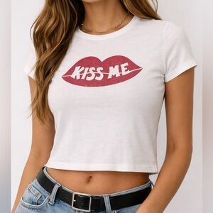 Re/Done woman T-Shirt - White and Red